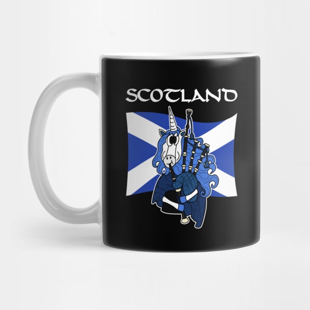 Scotland Unicorn Playing Bagpipes Scottish St Andrews Day by doodlerob